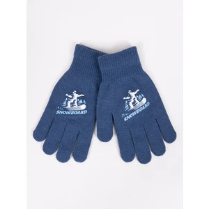 Yoclub Kids's Boys' Five-Finger Gloves RED-0012C-AA5A-013