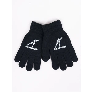 Yoclub Kids's Boys' Five-Finger Gloves RED-0012C-AA5A-018