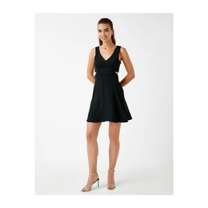 Koton V-Neck Mini V-neck Dress with Low-Cut Neck Waist