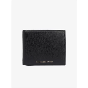 Černá pánská kožená peněženka Tommy Hilfiger Premium Leather CC and  - Pánské