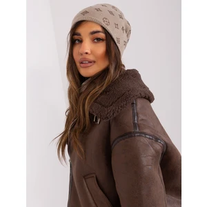 Dark beige knitted beanie