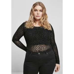 Women's Flock Lace Body Black