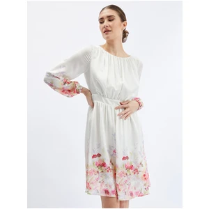 Orsay Pink-Cream Women Floral Dress - Women