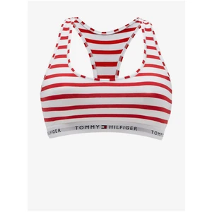 Bílo-červená dámská pruhovaná podprsenka Tommy Hilfiger Underwear - Dámské