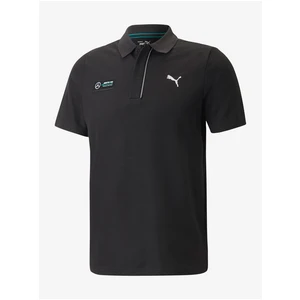 Black Mens Polo T-Shirt Puma MAPF1 - Men