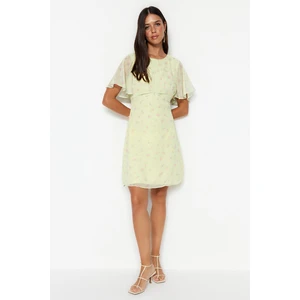 Trendyol Yellow Sleeve Detailed Mini Woven Woven Dress