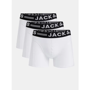 Set of three white boxer shorts Jack & Jones Sense - Men