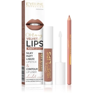 Eveline Cosmetics OH! my LIPS Velvet sada na pery 14 Choco Truffle