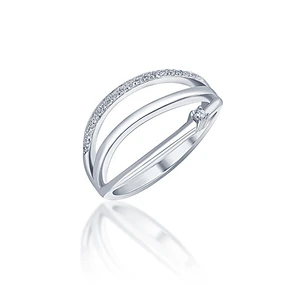 JVD Elegantný strieborný prsteň so zirkónmi SVLR0393XH2BI 52 mm