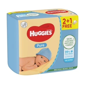 Huggies Pure čisticí ubrousky 3x56 ks