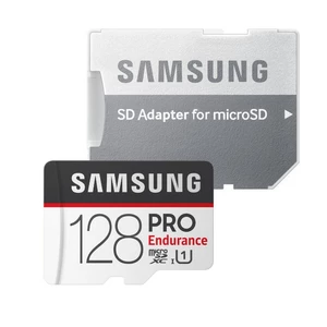 Pamäťová karta micro SDXC, 128 GB, Samsung Pro Endurance, Class 10, UHS-I, vr. SD adaptéru, podpora videa 4K