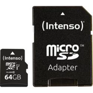 Paměťová karta Intenso 64GB microSDHC PRO, class 10, UHS-I s adaptérem