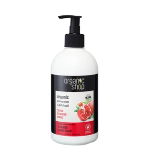 Organic Shop Organic Pomegranate & Patchouli Ošetrujúce tekuté mydlo na ruky s pumpičkou 500 ml