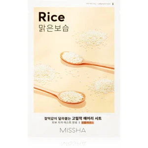 Missha Airy Fit Rice plátenná maska s čistiacim a osviežujúcim účinkom 19 g