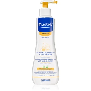 Mustela Bébé Dry Skin výživný čisticí gel s obsahem ochranného krému obnovující kožní bariéru pro děti od narození 300 ml