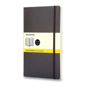 Moleskine - zápisník v měkkých deskách - 13 x 21 cm, čtverečkovaný, černý