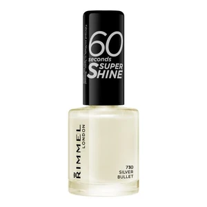 Rimmel 60 Seconds Super Shine lak na nechty odtieň 730 Silver Bullet 8 ml