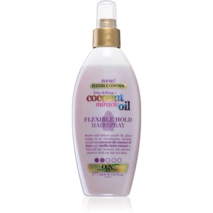 OGX Coconut Miracle Oil lak na vlasy s ľahkou fixáciou bez aerosolu 177 ml