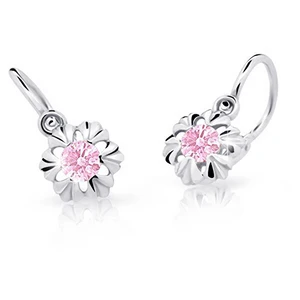 Cutie Jewellery Detské náušnice z bieleho zlata C2213-10-X-2 biela
