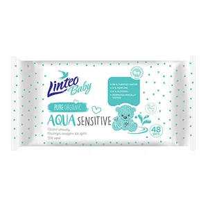 Linteo Vlhčené obrúsky Baby Aqua Sensitiv e 48 ks