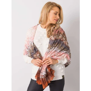 Dark orange patterned scarf
