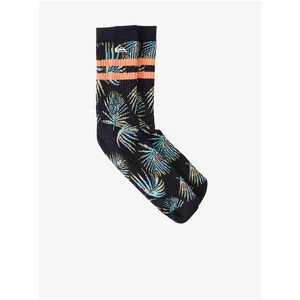 Quiksilver Sada dvou párů vzorovaných ponožek v černé a modré barvě Quiksil - Pánské