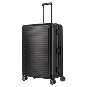 Travelite Hliníkový cestovní kufr Next 4w L Black 100 l