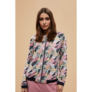 Light Pink Women's Patterned Jacket Moodo - Women