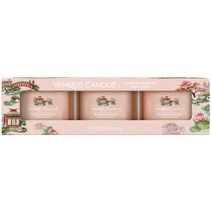 Votiv sklo YANKEE CANDLE Tranquil Garden 3ks