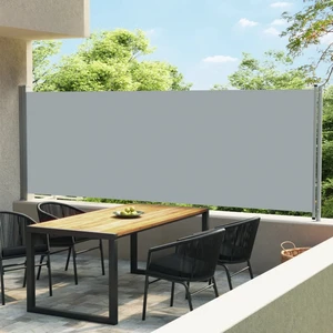Zaťahovacia bočná markíza 160x600 cm Dekorhome Sivá,Zaťahovacia bočná markíza 160x600 cm Dekorhome Sivá