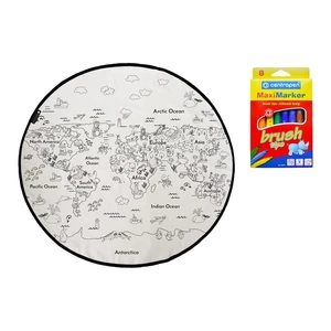 Dywan do kolorowania Butter Kings Colouring World, ø 130 cm