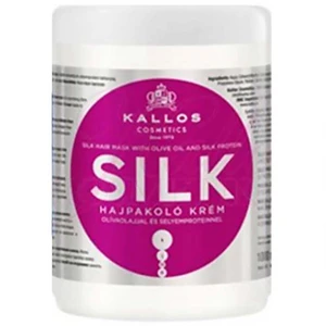 Kallos Hydratační maska na vlasy s olivovým olejem a hedvábným proteinem KJMN (Silk Hair Mask with Olive Oil and Silk Protein) 1000 ml