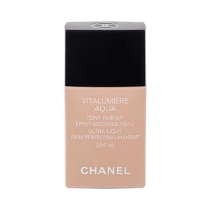 Chanel Vitalumière Aqua ultra lehký make-up pro zářivý vzhled pleti odstín 20 Beige SPF 15 30 ml