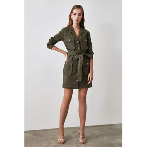 Trendyol Khaki Beltpocket részletes ruha