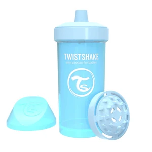 TWISTSHAKE Lahev netekoucí s pítkem 360 ml 12m+ pastelově modrá