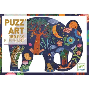 Djeco Velké puzzle Pohádkový slon 150 dílků