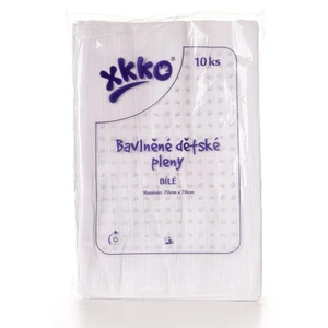 KIKKO Bavlnené plienky Classic 70x70 (10 ks) - biele