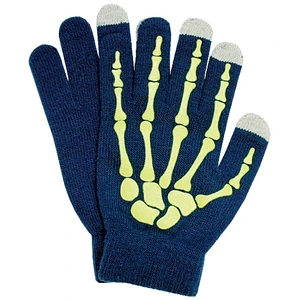 Semiline Unisex's Smartphone Gloves 0178-6 Green/Navy Blue