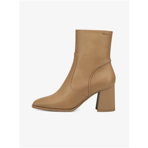 Tamaris Light Leather Heeled Ankle Boots - Women