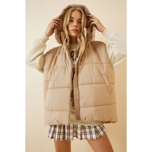 Happiness İstanbul Vest - Beige - Puffer