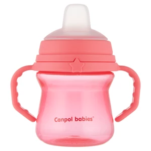 Nevylévací hrníček Canpol Babies s měkkým náustkem, růžový, 150 ml