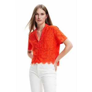 Orange Desigual Preston Lace Shirt - Women