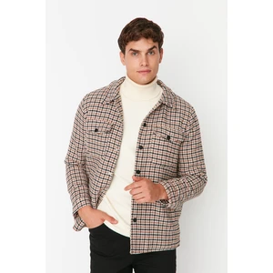 Trendyol Winter Jacket - Brown - Double-breasted