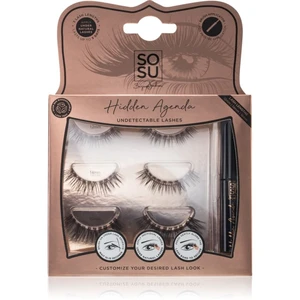 SOSU Cosmetics Hidden Agenda Undetectable Lashes trsové nalepovací řasy bez uzlíku s lepidlem 12 mm, 14 mm, 16 mm