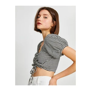 Koton Shirred Crop T-Shirt