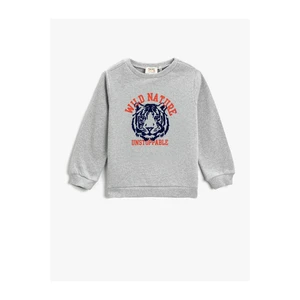 Koton Sweatshirt - Gray - Relaxed fit