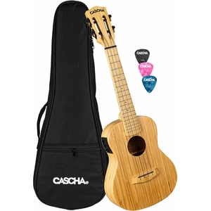 Cascha Concert Ukulele Bamboo Natural with Pickup System