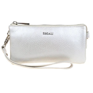 SEGALI Dámská crossbody kožená kabelka 8003 Silver