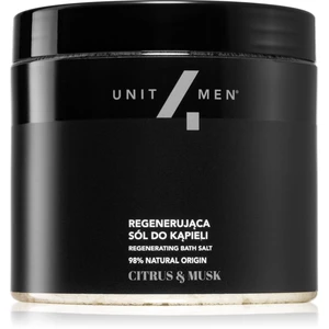 Unit4Men Bath Salt Citrus & Musk koupelová sůl s regeneračním účinkem 700 g