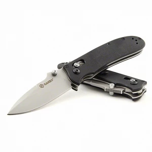 Zavírací nůž G704 Ganzo® – Stříbrná čepel – Satin, Černá (Barva: Černá, Varianta: Stříbrná čepel – Satin)